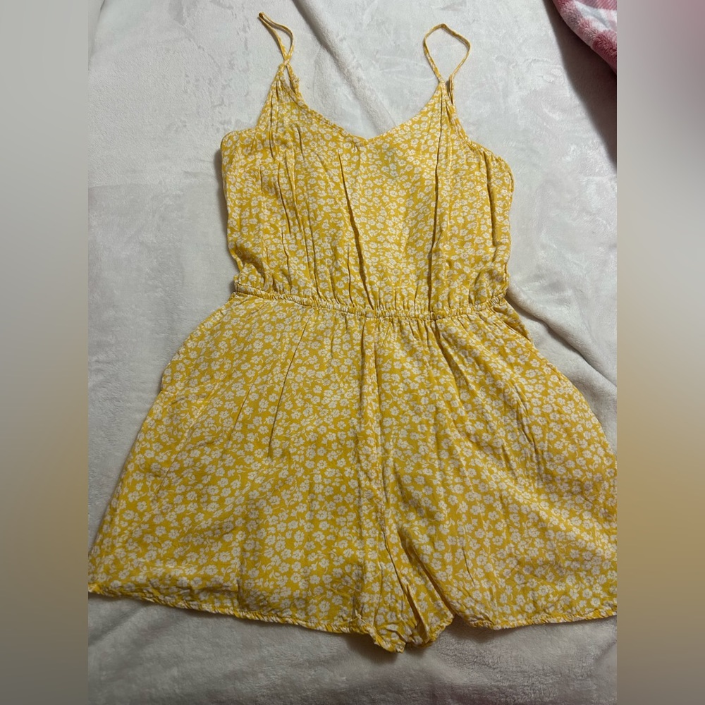 Yellow juniors romper